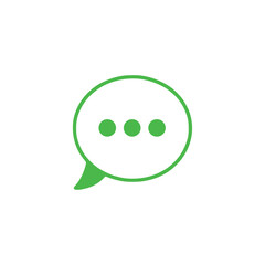 Speech bubble icon on white background. Vector illustration in trendy flat style