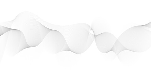 Abstract grey wavy lines Digital frequency track equalizer background. Curved wave smooth stripe seamless pattern. Wave lines created using blend tool. graphic design template banner business wave.