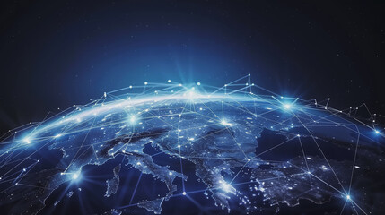 background network points Earth's surface wave background Abstract digital wave background information technology background The background is the background. gradient wave digital wave ban	