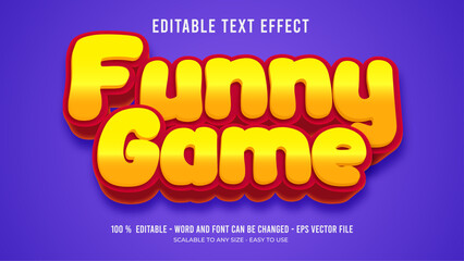 funny game editable text effect