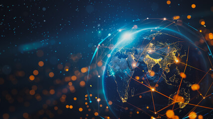 background network points Earth's surface wave background Abstract digital wave background information technology background The background is the background. gradient wave digital wave ban	