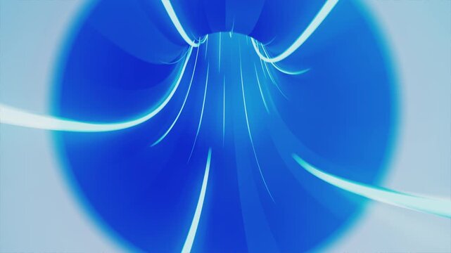 Blue Light Speed Tunnel Loop Circular