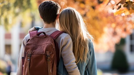 Fototapeta premium A Case For Not Bringing Your High School Sweetheart to College 