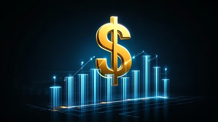 Global dollar influence Monetary trend infographic economic growth chart with fixed income and dollar currency symbol world finance market trends world economic overview