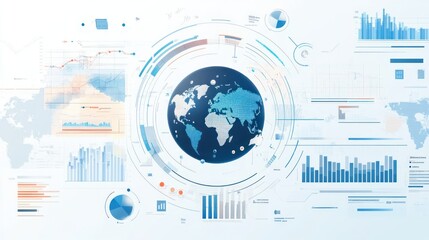 Obraz premium Global Data Visualization