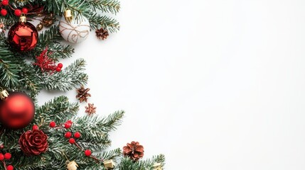 Design photo frame for Christmas. It incorporates Christmas tree. white background. It should be powerful, iconic,  elegant, complex and simple
