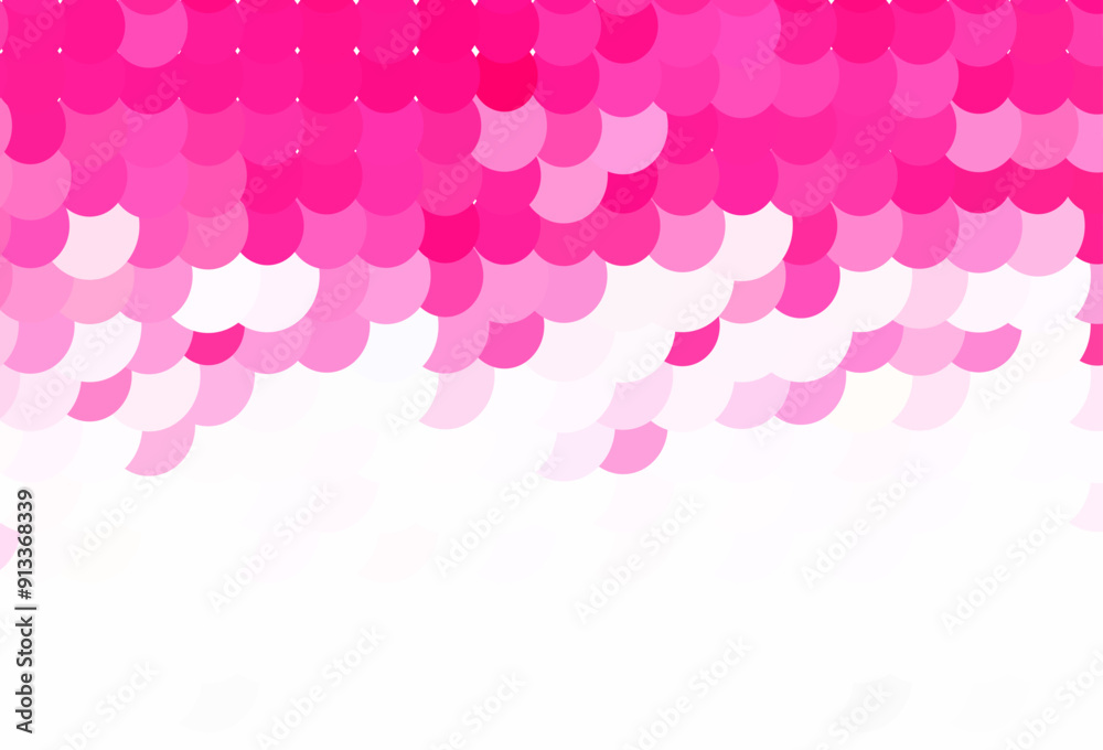 Poster light pink vector texture with disks.