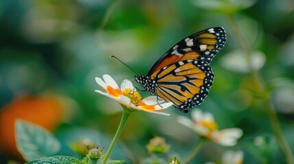 Naklejka premium Monarch Butterfly on a Flower