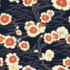 Seamless Pattern Japanese, wallpaper