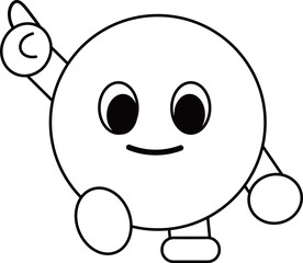 a figure face with a funny expression
