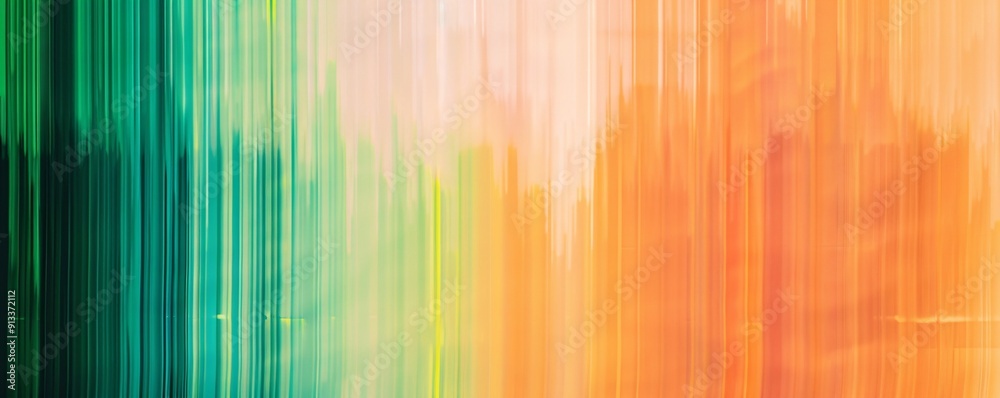 Wall mural Abstract Green Orange Yellow Background.