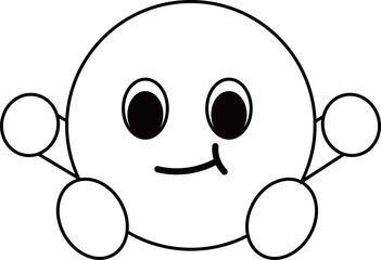 a figure face with a funny expression
