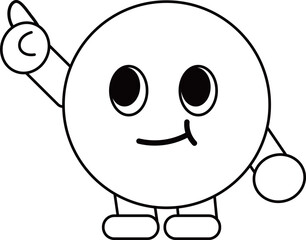 Fototapeta premium a figure face with a funny expression 