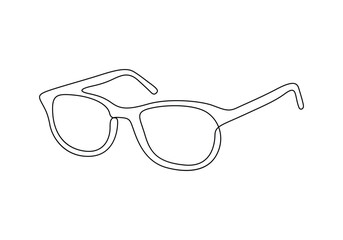 Sunglass continuous one line drawing vector illustration