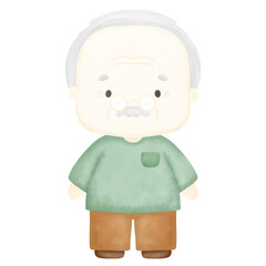 An old man with a mustache and glasses