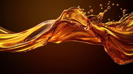 A splash of oil is shown in a painting