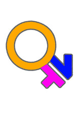 silhouette vector image of male and female gender symbol isolated on white transparent background man and woman icon with word written in english image