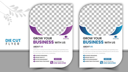 Admission Die cut flyer design