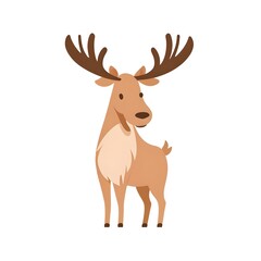Fototapeta premium Adorable moose. Illustration 