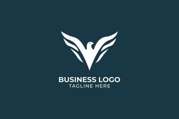 Flying bird icon. Abstract logo template, flying eagle logo design vector silhouette illustration for flight or travel business