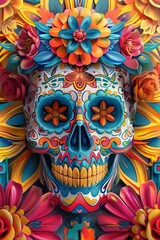 Naklejka premium Dia de la muerte