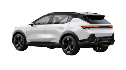 Obraz premium PNG of Electric elegant white car
