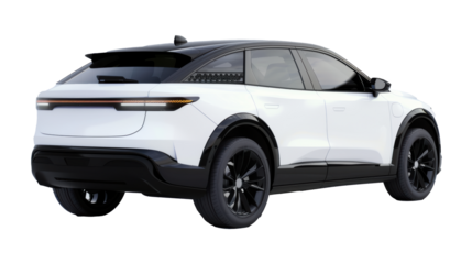 PNG of Electric elegant white car