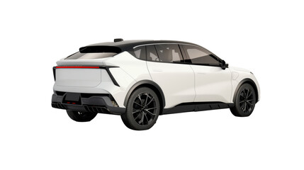Obraz premium PNG of Electric elegant white car