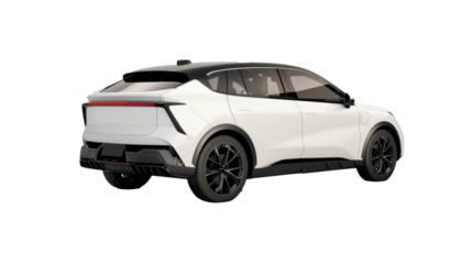 PNG of Electric elegant white car