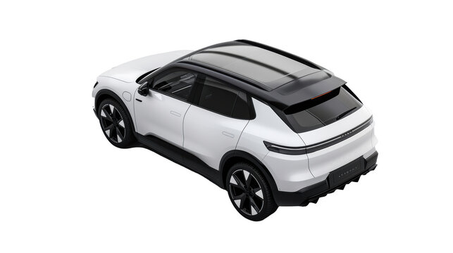 PNG of Electric elegant white car