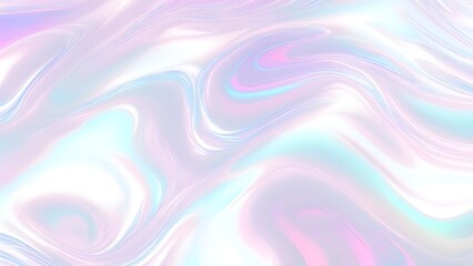 Obraz premium Holographic background seamless trendy iridescent light foil texture. Soft holographic pastel unicorn marble background pattern. Modern pearlescent blurry abstract swirl illustration. 
