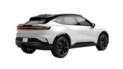 Fototapeta premium PNG of Electric elegant white car