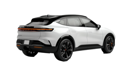 PNG of Electric elegant white car