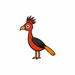 illustration of a cartoon bird vector art