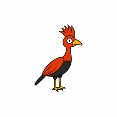illustration of a cartoon bird vector art
