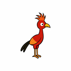 illustration of a cartoon bird vector art