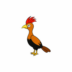 illustration of a cartoon bird vector art