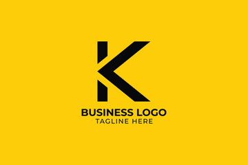 K initial logo design vector, letter k logo with arrow shape, business logo templates ,tech industry,