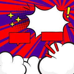 Obraz premium comic teamplate