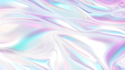 Holographic background seamless trendy iridescent light foil texture. Soft holographic pastel unicorn marble background pattern. Modern pearlescent blurry abstract swirl illustration.	