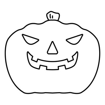 recommend clip art: ジャック・オ・ランタンの線画イラスト