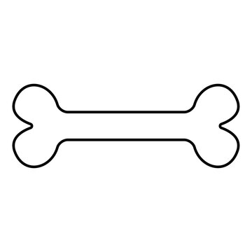 recommend clip art: シンプルな骨の線画イラスト