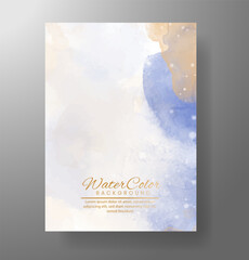 Cards with watercolor background. Design for your cover, date, postcard, banner, logo.