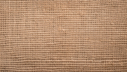 Retro natural linen bag burlap beige texture background. Brown hessian jute pattern backdrop.