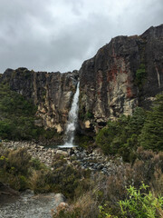 waterfall in the mountains