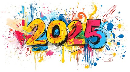 Colorful 2025 New Year Design