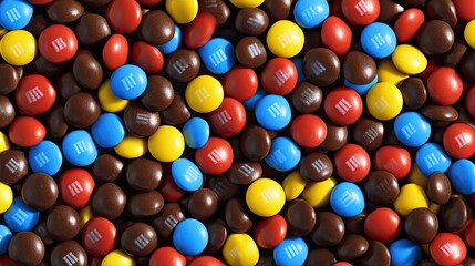 Close-up of colorful chocolate candies.