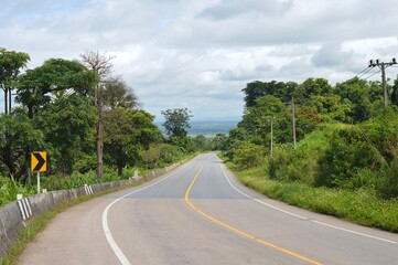 landscape of road in the countryside