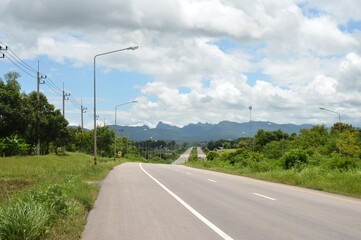 landscape of road in the countryside