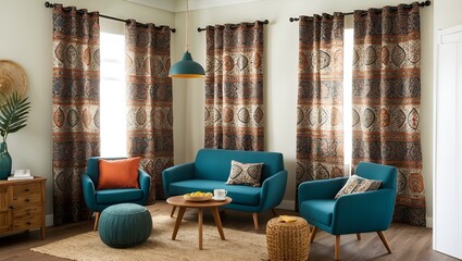 the furniture uses batik as a characteristic